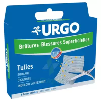 Urgo Brûlures - Blessures Superficielles Tulles Petit Format 5x5cm B/6 à VILLENAVE D'ORNON