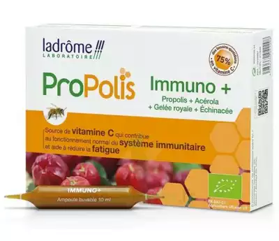 Ladrôme Propolis Solution Buvable Immuno+ 20 Ampoules/10ml à VILLENAVE D'ORNON