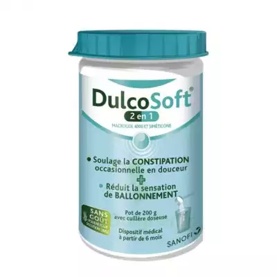 Dulcosoft 2 En 1 Constipation Et Ballonnement Poudre à Diluer Fl/200g à VILLENAVE D'ORNON
